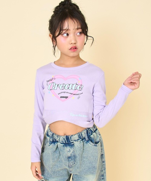ANAP kids（アナップキッズ） tシャツ クロスデザイントップス キッズ