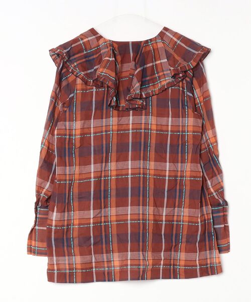 「Uhr」 長袖ブラウス FREE ブラウン レディース_画像2