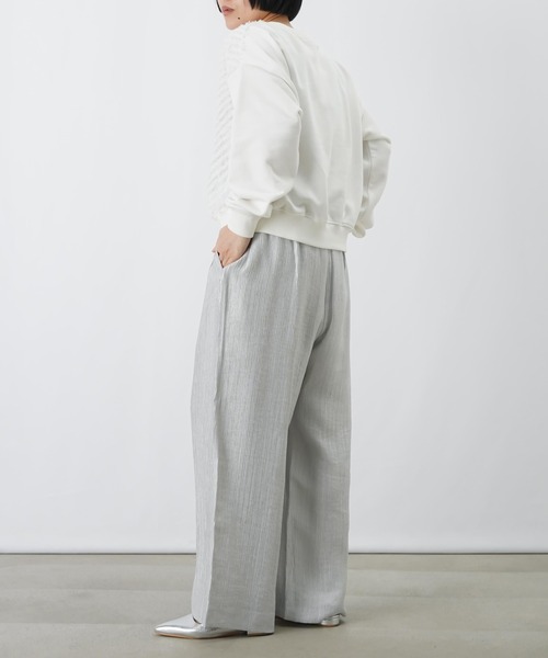 みしお パンツ LC/LLL ストライプジャガードパンツ レディース 毎日履きたく