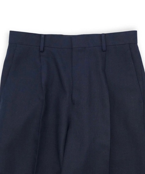 スラックス 「ATON」 TWIST WOOL LINEN STANDARD PANTS メンズ レディースの画像