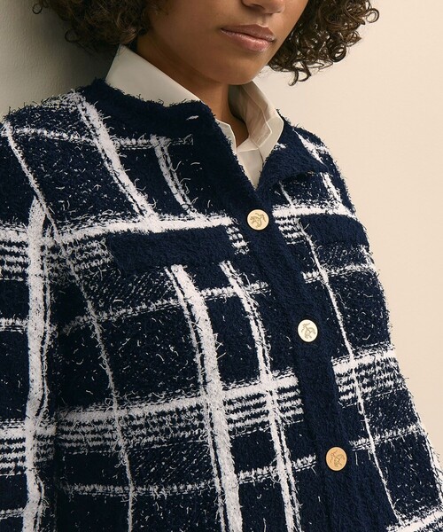 BROOKS BROTHERS ツイード　ノーカラー　ジャケット　Lサイズ BROOKS BROTHERS（ブルックスブラザーズ） ジャケット ノーカラー