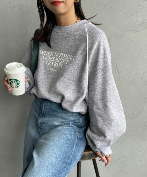「AMERICANA」 スウェットカットソー ONE SIZE 杢グレー レディース