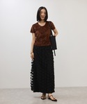 tシャツ クラッシュベロアTEE レディースの詳細画像3
