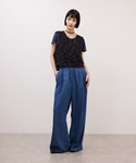 tシャツ クラッシュベロアTEE レディースの詳細画像1