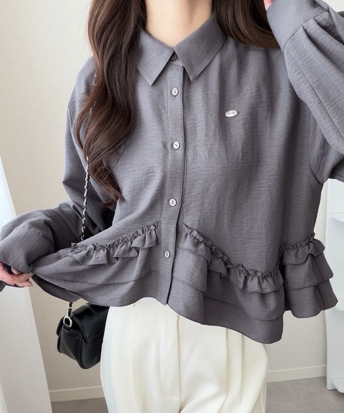 「mily bilet」 長袖シャツ MEDIUM アイボリー レディース_画像5