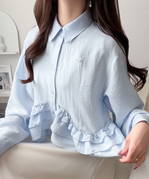 「mily bilet」 長袖シャツ MEDIUM アイボリー レディース_画像8