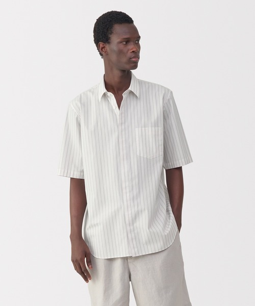 「MUJI Labo」 半袖シャツ M ブルー メンズ_画像9