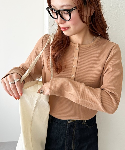 「DISCOAT」 長袖カットソー MEDIUM ベージュ レディース_画像4