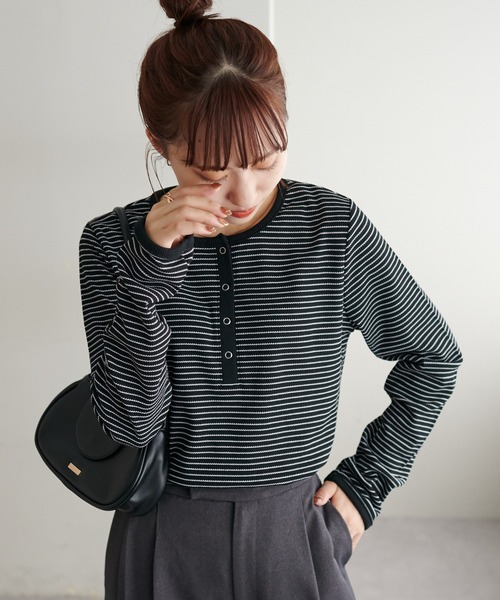 「DISCOAT」 長袖カットソー MEDIUM ベージュ レディース_画像6