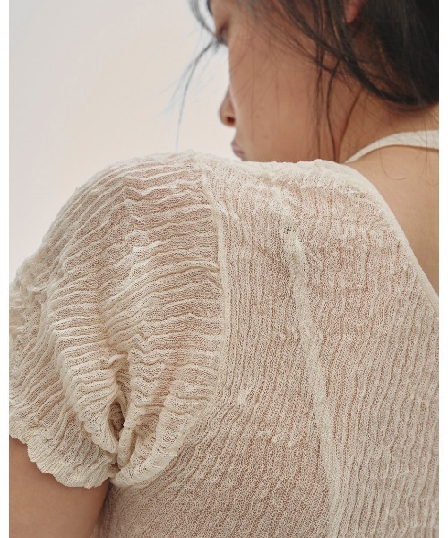 tシャツ 2way Sheer Knittops レディースの画像