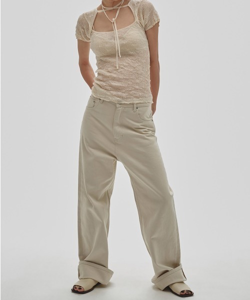 tシャツ 2way Sheer Knittops レディースの画像