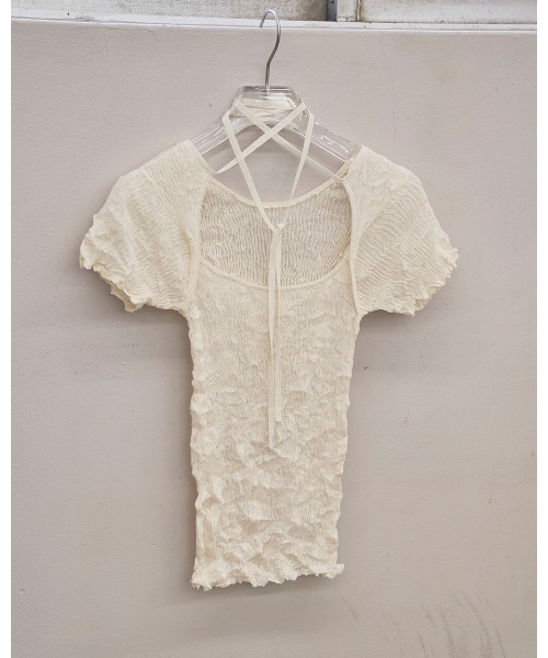 tシャツ 2way Sheer Knittops レディースの画像