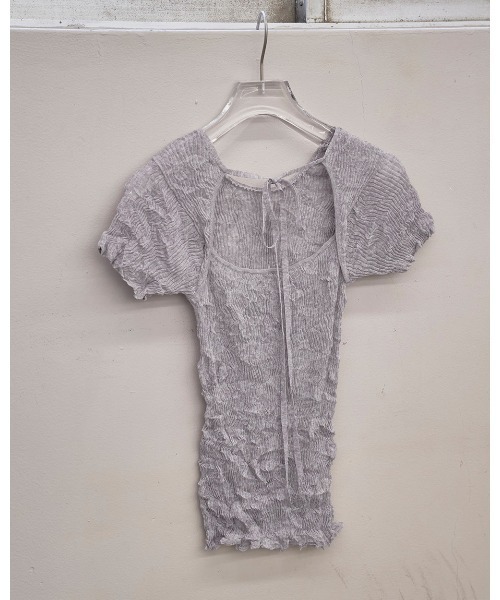 tシャツ 2way Sheer Knittops レディースの画像