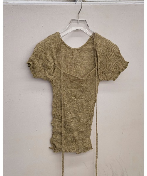 tシャツ 2way Sheer Knittops レディースの画像