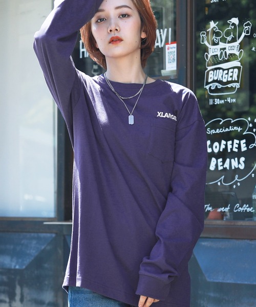 XLARGE（エクストラ ラージ） 長袖Tシャツ X-LARGE パープル メンズ 