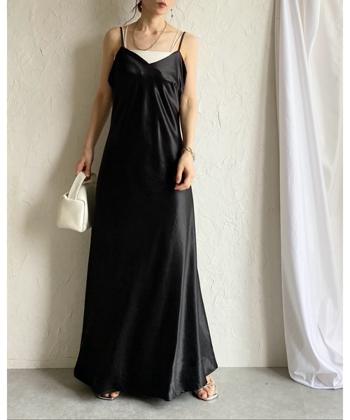 She's Closet ワンピース メッシュサマーニット 紐ベルト ロング