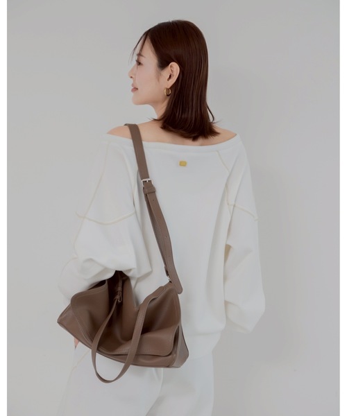 ステッチスウェットセットアップ jumelle ジュメロ　レーススウェットグレー JUMELLE（ジュメロ） トレーナー スウェット ステッチスウェット