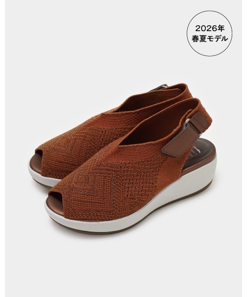 fitfit（フィットフィット） 厚底 サンダル 厚底シアーニットサンダル