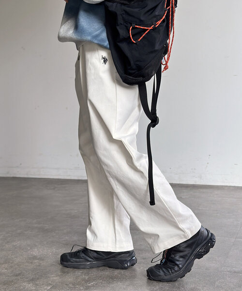 「U.S. POLO ASSN.」 チノパンツ LARGE ベージュ レディース_画像6