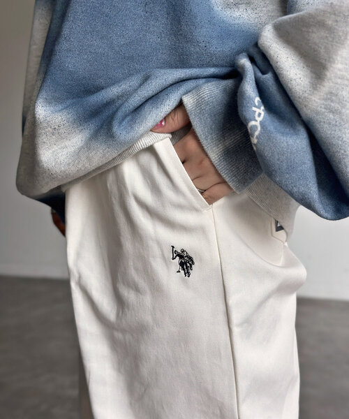「U.S. POLO ASSN.」 チノパンツ LARGE ベージュ レディース_画像9