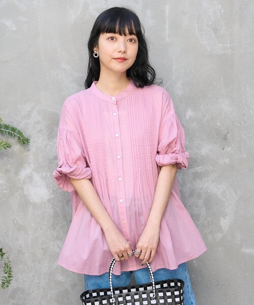「FREAK'S STORE」 7分袖ブラウス フリ- オフホワイト レディース_画像9