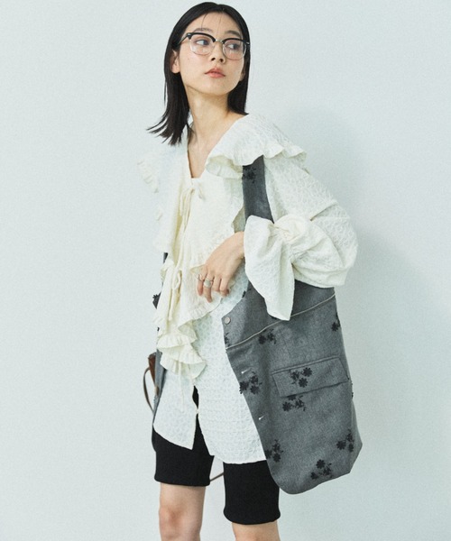 「MIRROR STOKE」 カーディガン MEDIUM アイボリー レディース_画像8