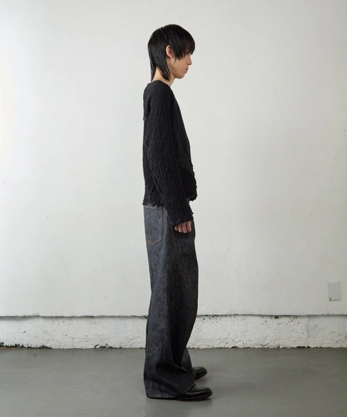 NVRFRGT（ネヴァーフォーゲット） ワイドパンツ ジーンズ 3D TWISTED