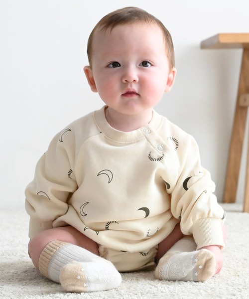 美品 ミキハウス ショートオール ワンピース M51 70サイズ MIKI HOUSE（ミキハウス） ベビー服 ロンパース ワンピース風ショート