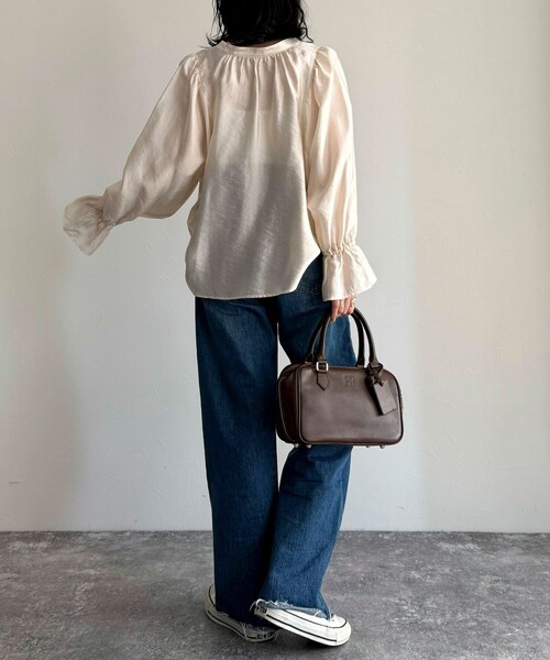 「fredy emue」 長袖ブラウス 38 ベージュ レディース_画像6