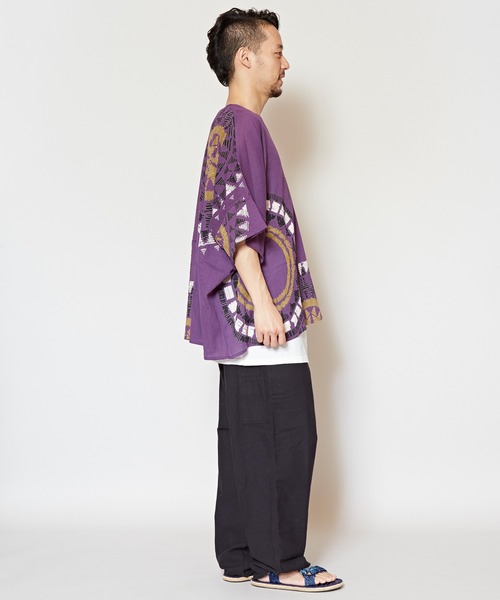 アンサンブル 「チャイハネ」yul ノマデスMEN'Sビッグシルエットトップス インナータンクトップ付き | チャイハネ | 18