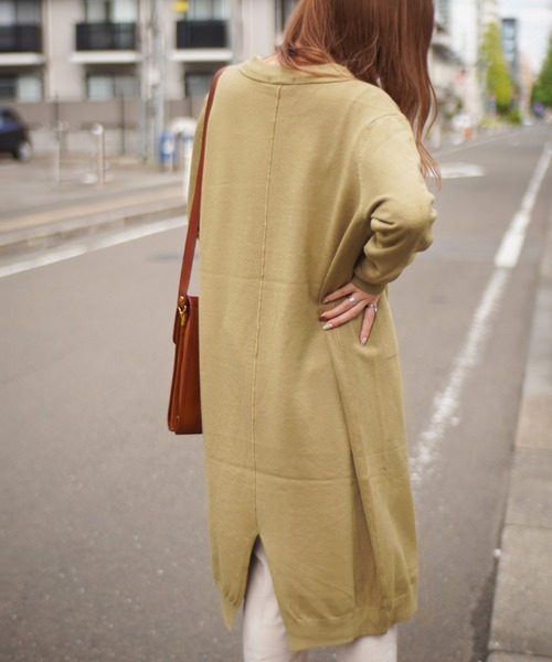 モニター カーディガン Zozotown Paypayモール店 通販 Paypayモール ニット スリット ロング カーディガン サイズガイ