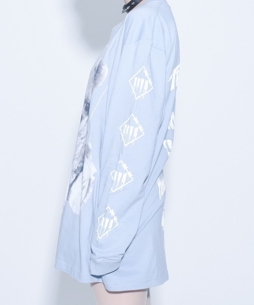 Tシャツ(長袖+七分) TRAVAS TOKYO Furry bear L/S Tee WHITE TRAVAS TOKYO【トラヴァストーキョー】Furry bear L/S Tee 2022ver