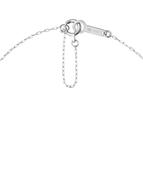4℃（ヨンドシー） ネックレス K10ホワイトゴールド 一粒 ネックレス