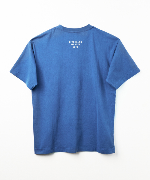 5351プール・オム（5351POUR LES HOMMES）/【5/】ウォッシュド コットンTシャツ 5351 POUR LES HOMMES tシャツ 「5/」ウォッシュド コットンTシャツ