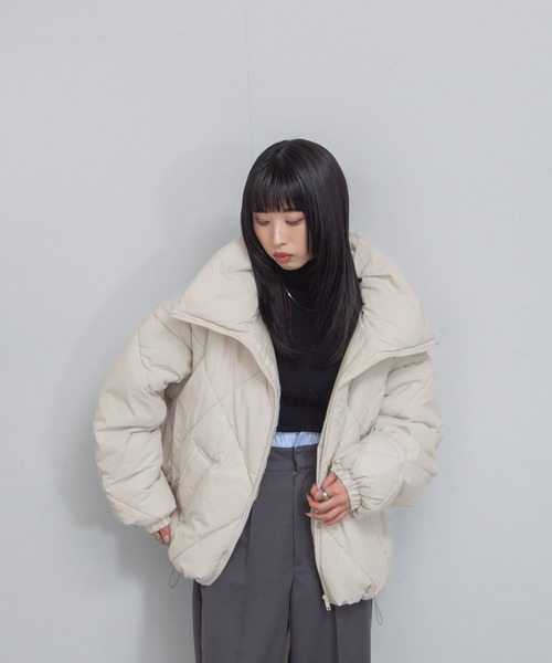 ダウンコート ダウンジャケット ダイヤキルトBIG中綿ダウンジャケット