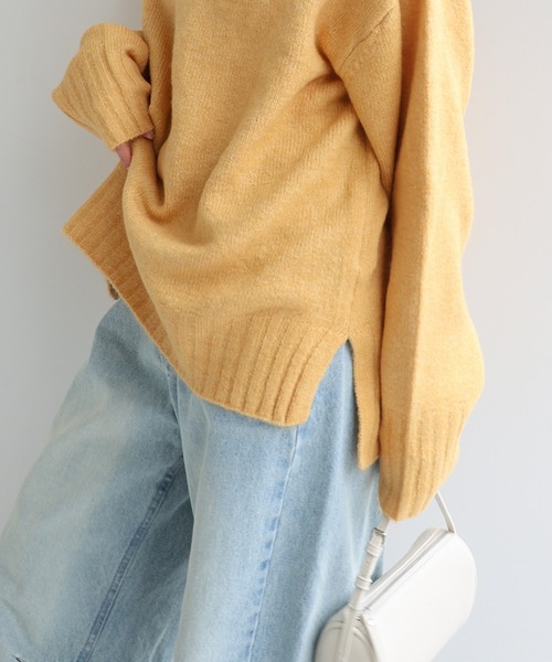 andme（アンドミー） ニット セーター セーラーカラー長袖ハーフジップ