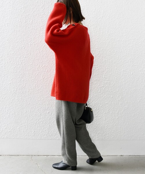 SHIPS any ニット セーター any: AQUA カシミヤ ミックス ボートネック