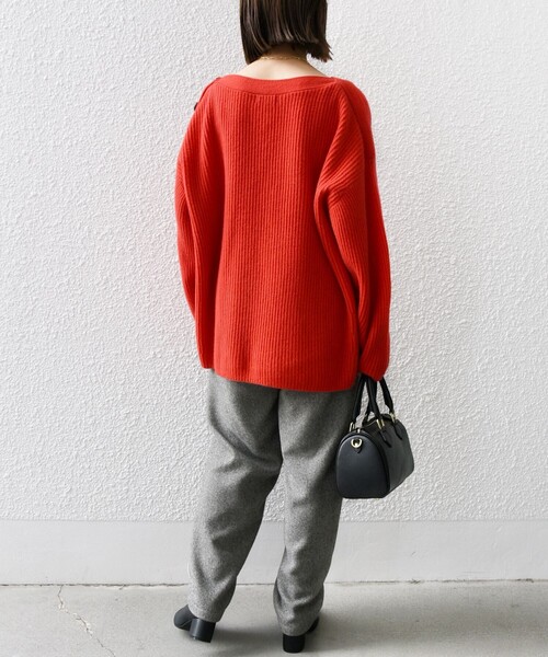 SHIPS any ニット セーター any: AQUA カシミヤ ミックス ボートネック