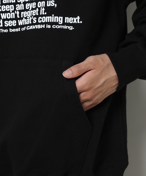Cavish パーカー 「UNISEX」CAVISH／SLOGAN フーディー （ウラケ