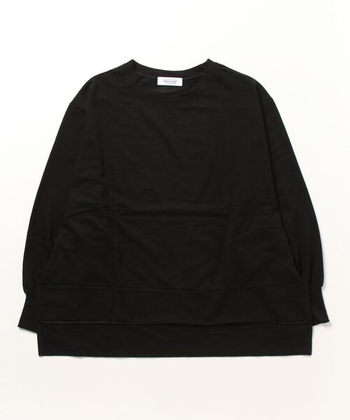 tシャツ 2-9E29 サイドスリット入り チュニック カットソー ロンT コットン「Maison select -メゾンセレクト- 」 レディース