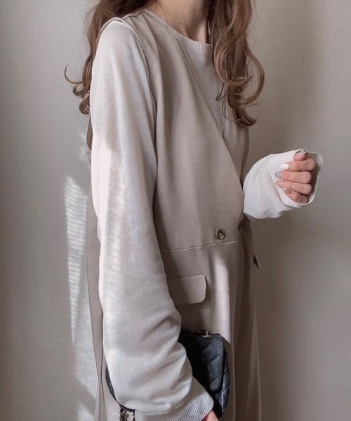 FILLOU オールインワン ダブルボタンオールインワン レディース