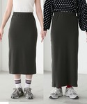 スカート 「丈が選べる2サイズ展開」ストレッチ...の詳細画像1