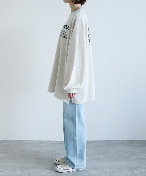 reca tシャツ Tシャツ 大人ルーズなロゴロンTシャツ レディース