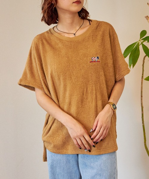 tシャツ TES COMFORTABLE PILE LOOSE T-SHIRT / レディースパイルTシャツ レディース