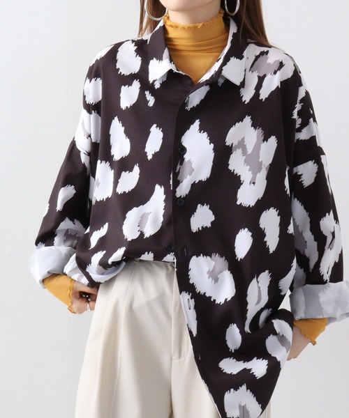 【ロッシ】アニエスベー✨️長袖シャツ　総ロゴ　総柄　白　大きいサイズ　ＸＬ トップス/シャツ｜agnès b.｜アニエスベー公式オンラインブティック