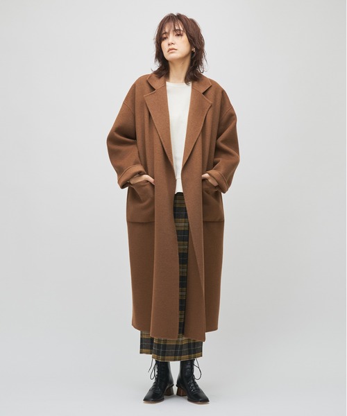 COLLAGE GALLARDAGALANTE ロングコート ブラウン チェック COLLAGE