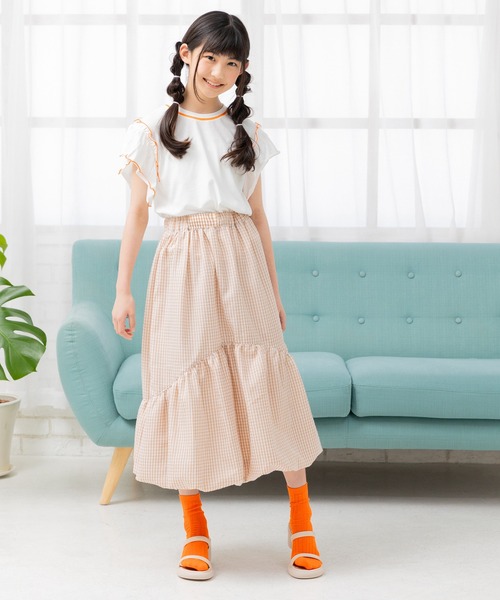 JAM & LINK スカート ギンガムチェック バルーンスカート キッズ 子供