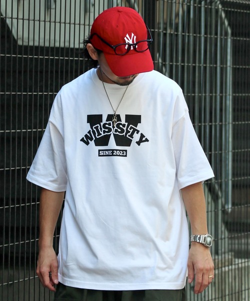 tシャツ ロゴ ボーイズシルエット Ｔシャツ レディース wissty tシャツ wissty-ボーイ＆ガール・ロゴ-SSTEE メンズ