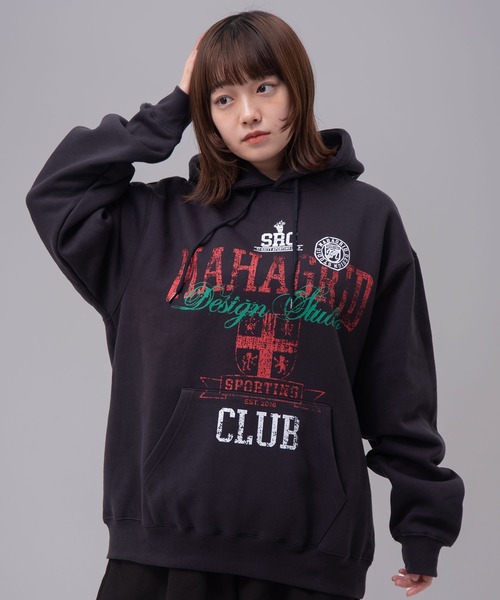 パーカー 「mahagrid/マハグリッド」 SPORTING CLUB HOODIE/スポーティング クラブ フーディー レディース メンズ MAHAGRID パーカー 「mahagrid/マハグリッド」 SPORTING CLUB