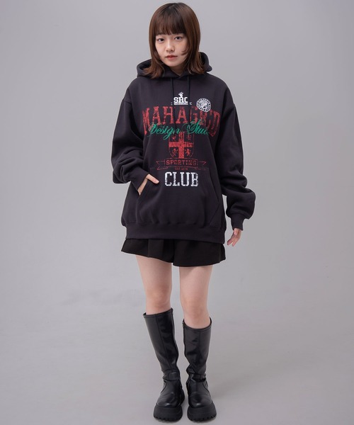 パーカー 「mahagrid/マハグリッド」 SPORTING CLUB HOODIE/スポーティング クラブ フーディー レディース メンズ MAHAGRID パーカー 「mahagrid/マハグリッド」 SPORTING CLUB